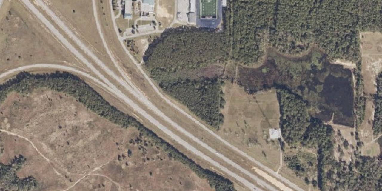 Aerial view of St. Patrick Catholic High School