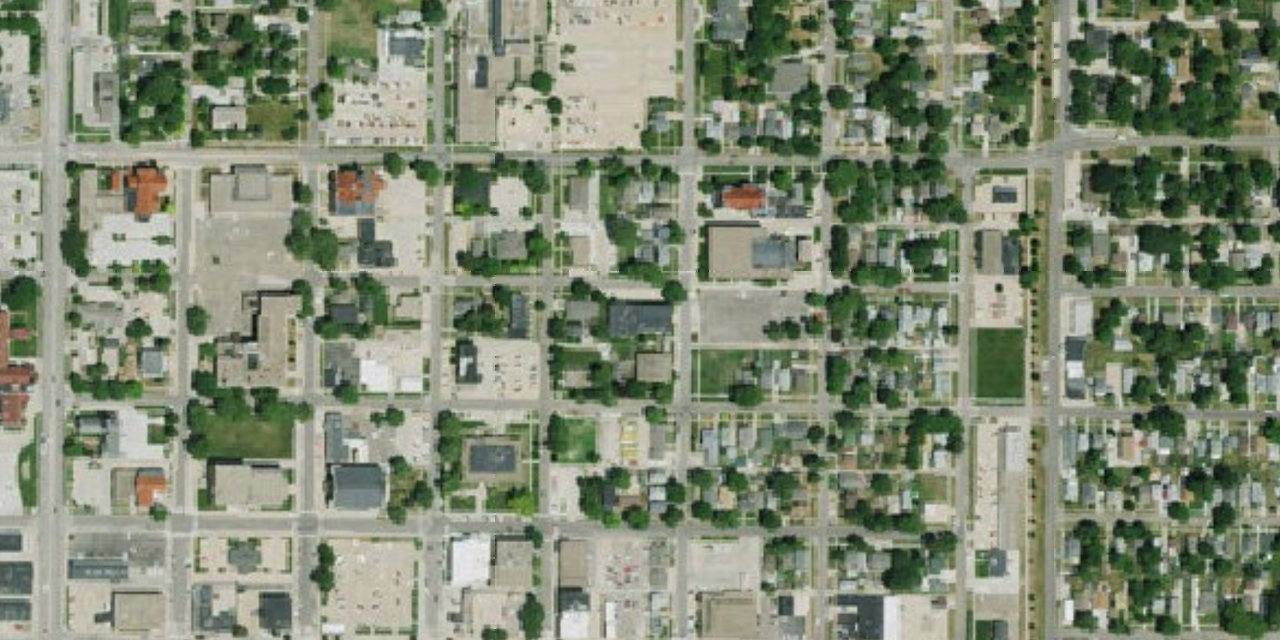 Aerial view of St. Cecilia Middle Sch/High School
