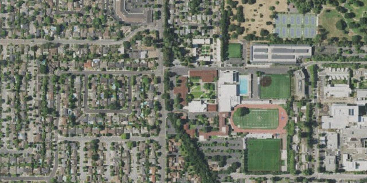 Aerial view of St. Francis High School