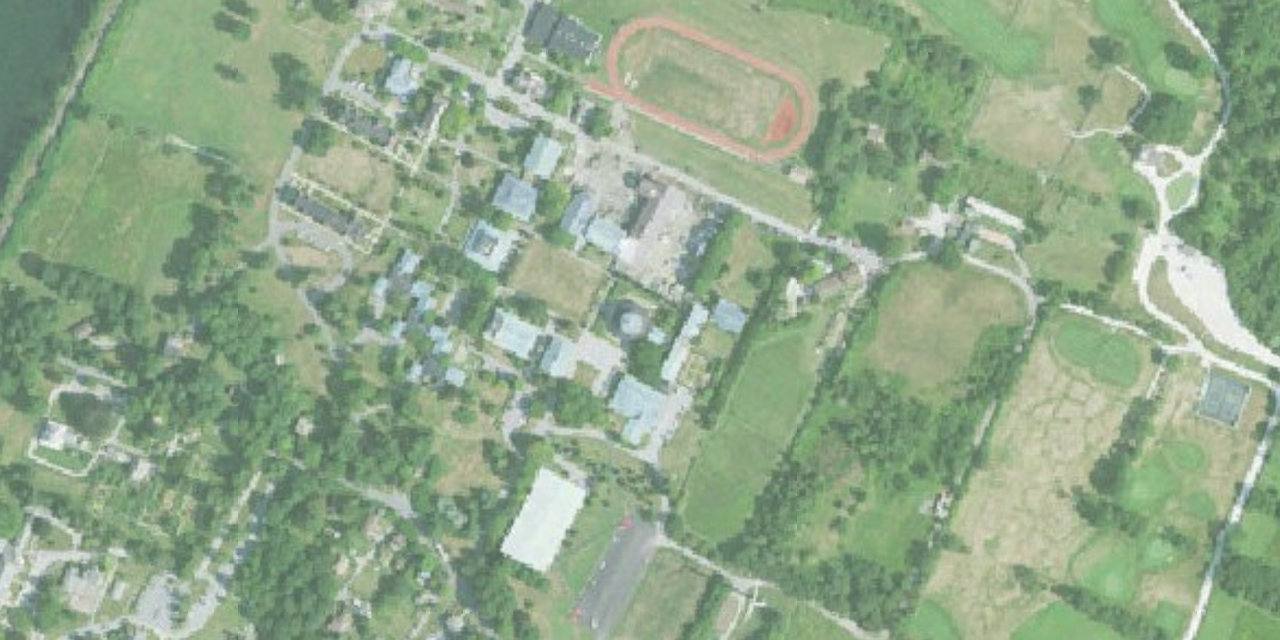 Aerial view of Portsmouth Abbey School