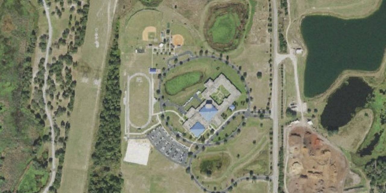 Aerial view of Bishop McLaughlin Catholic High School