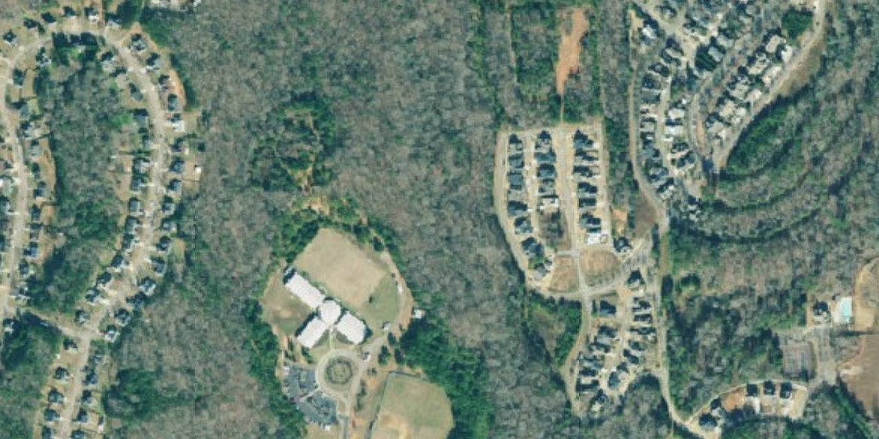Aerial view of Monsignor Donovan Catholic High School