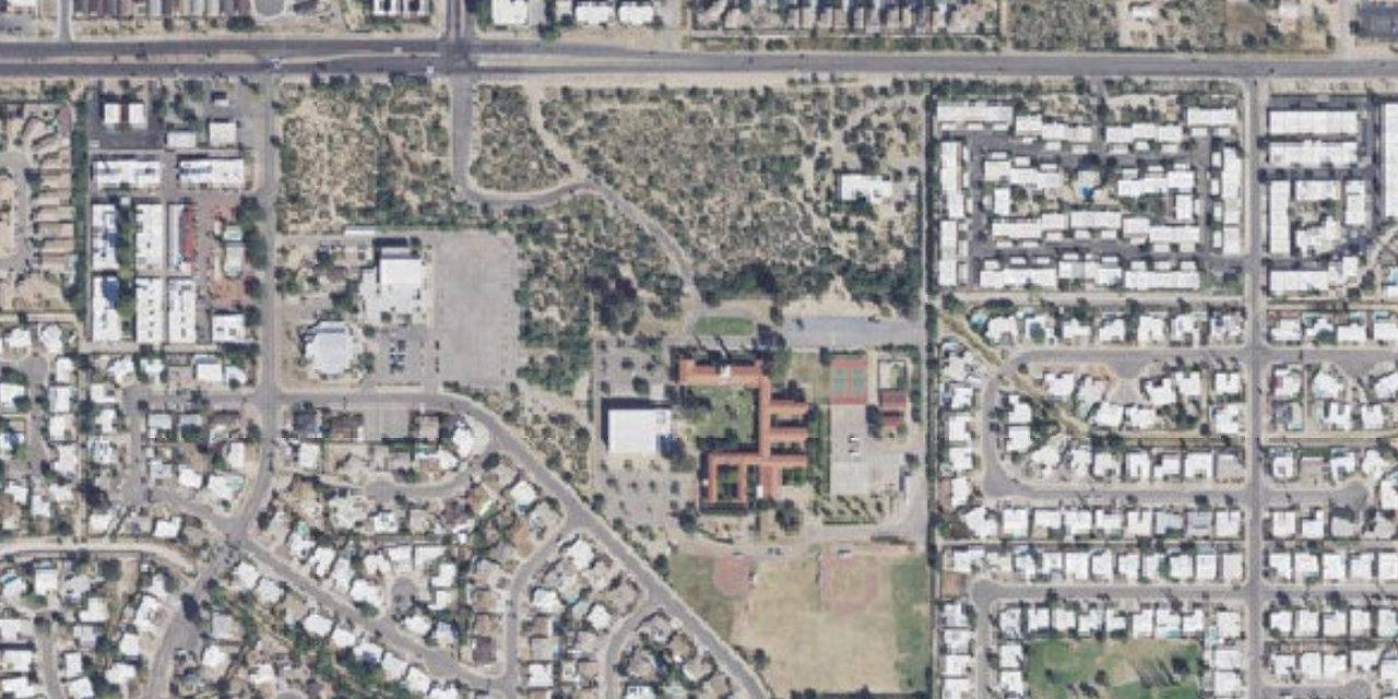 Aerial view of St. Augustine Catholic High School