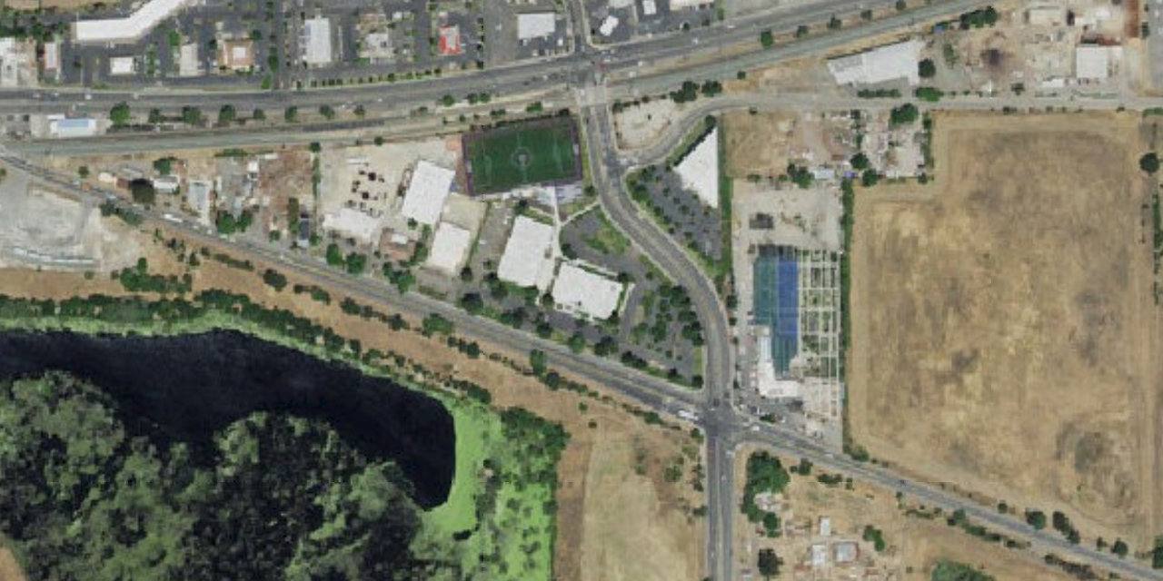Aerial view of Cristo Rey High School