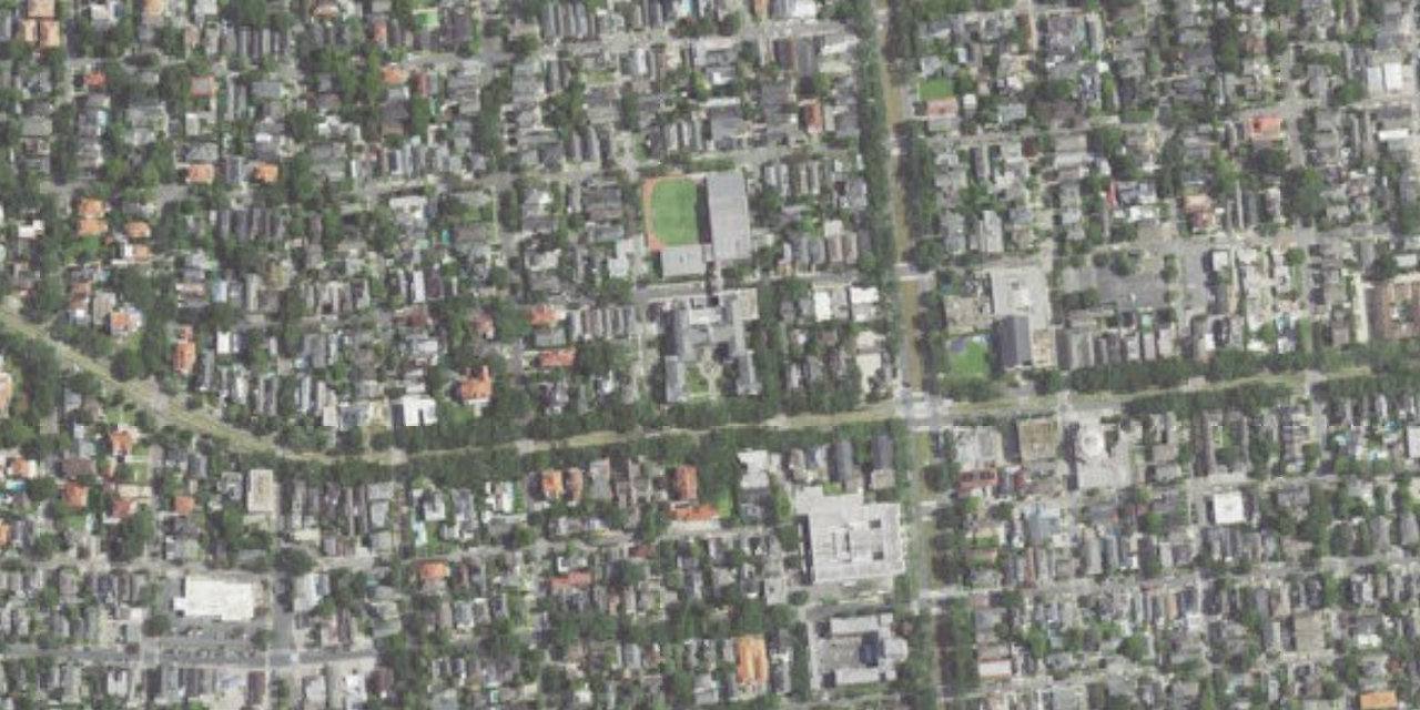 Aerial view of Academy of the Sacred Heart