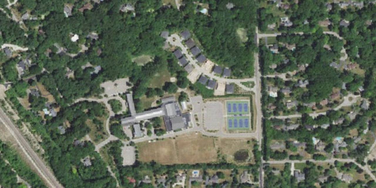 Aerial view of Academy of the Sacred Heart