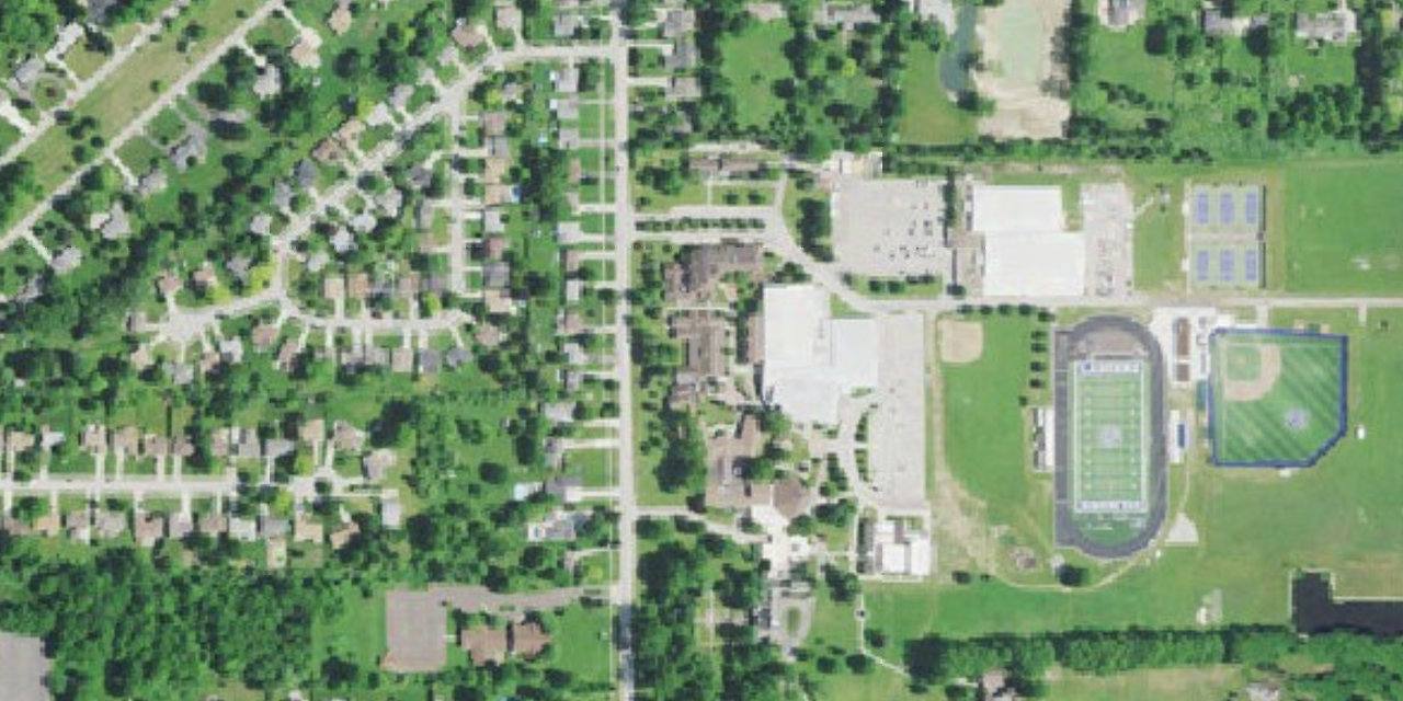 Aerial view of Gilmour Academy