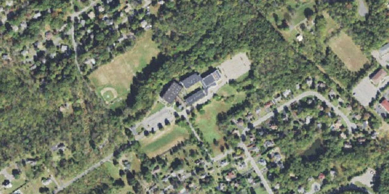 Aerial view of Notre Dame Junior/Senior High School