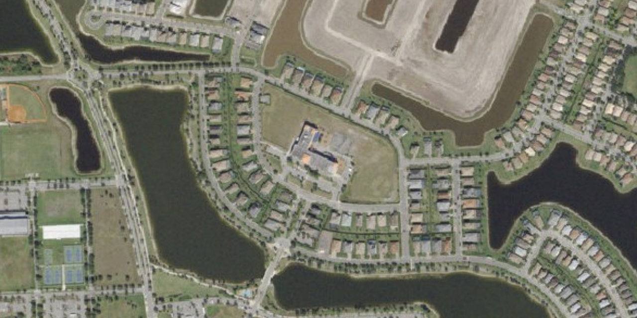 Aerial view of Rhodora J Donahue Academy