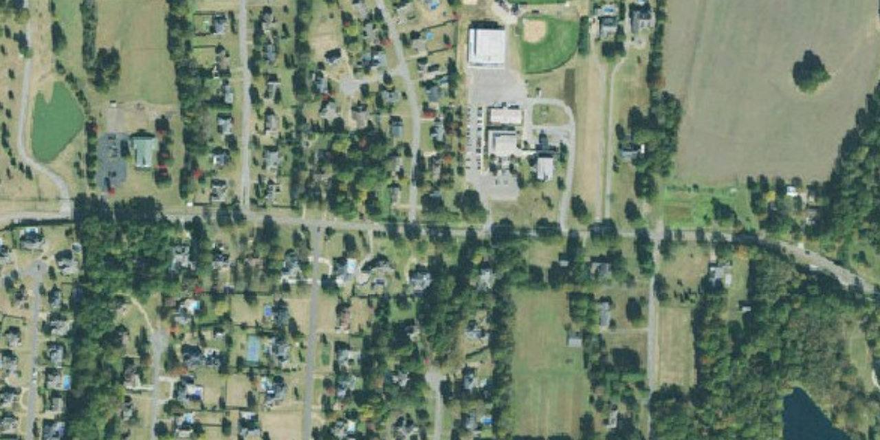Aerial view of Sacred Heart of Jesus High School
