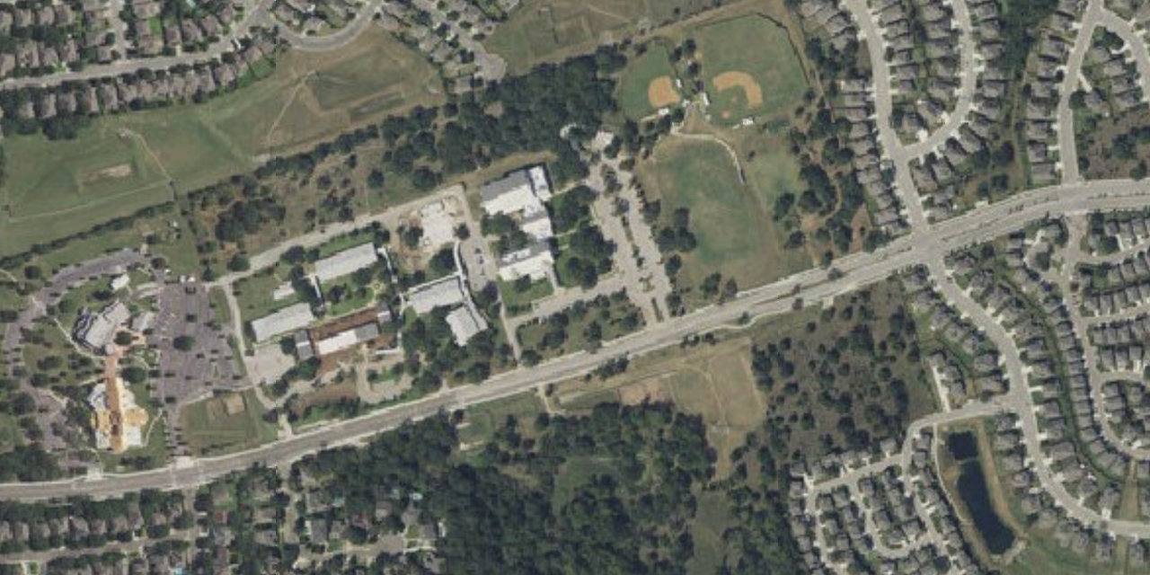 Aerial view of St. Dominic Savio Catholic High School