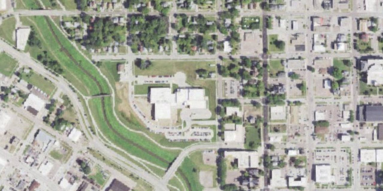 Aerial view of Bishop Heelan Catholic High School