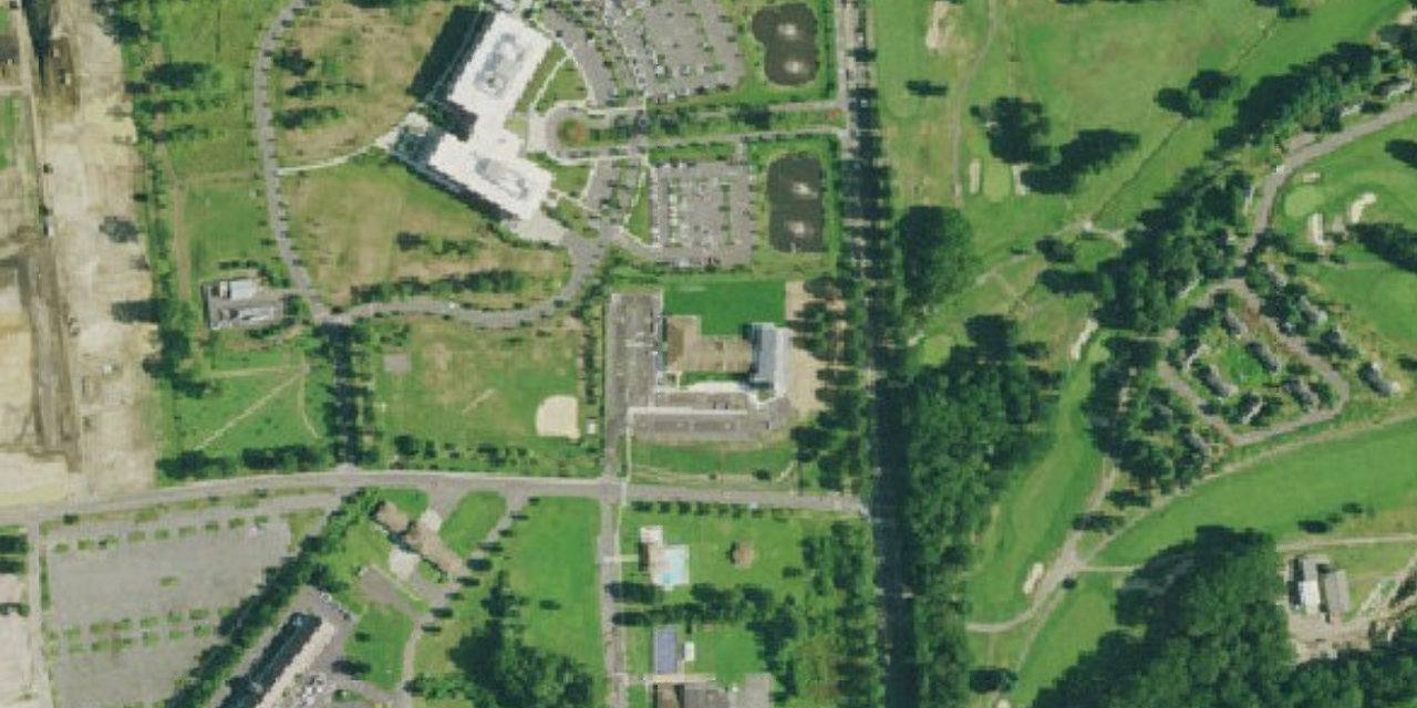 Aerial view of Trinity Hall