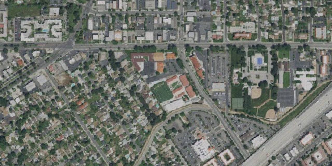 Aerial view of Notre Dame High School