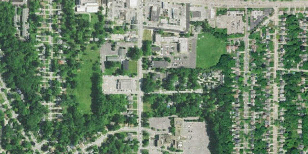 Aerial view of The Lyceum