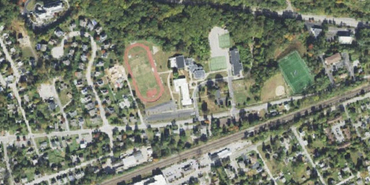 Aerial view of Villa Maria Academy High School