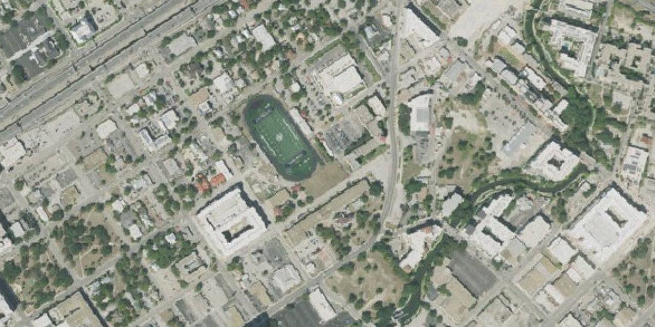 Vista aérea de Central Catholic High School -San Antonio