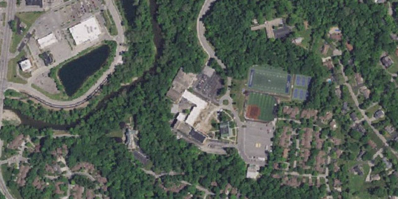Aerial view of Cathedral High School