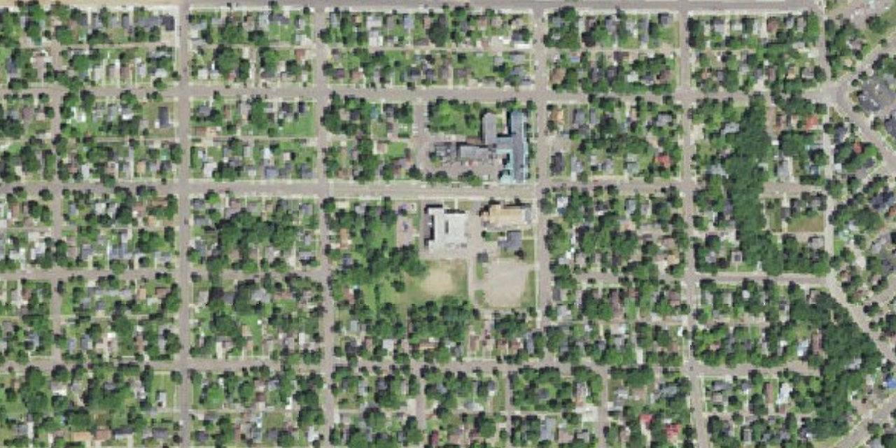 Aerial view of St. Charles Borromeo Primary School