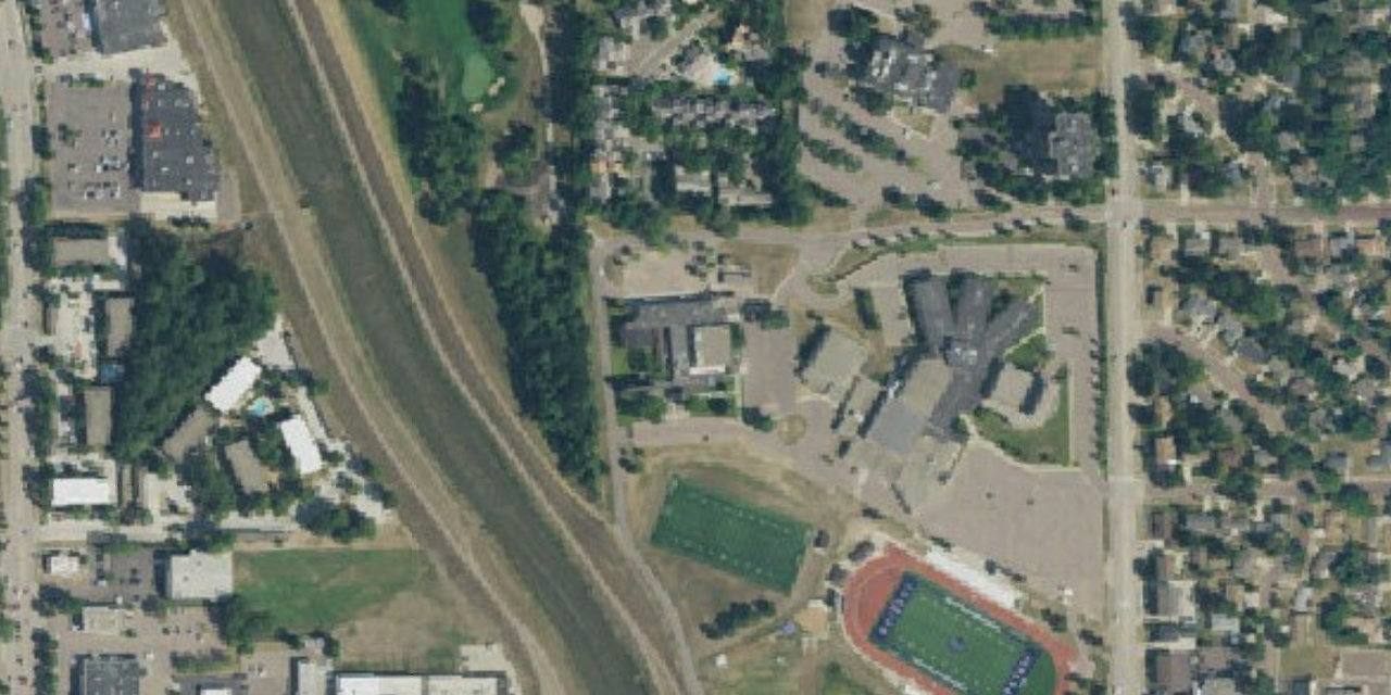 Aerial view of O'Gorman High School
