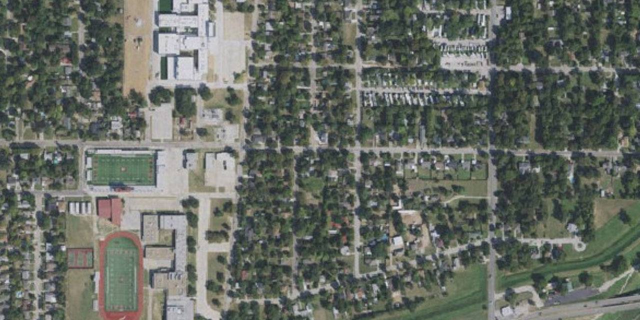 Aerial view of St. Augustin Catholic High School