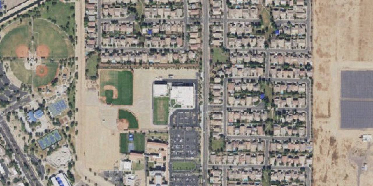 Aerial view of John Paul II Catholic High School