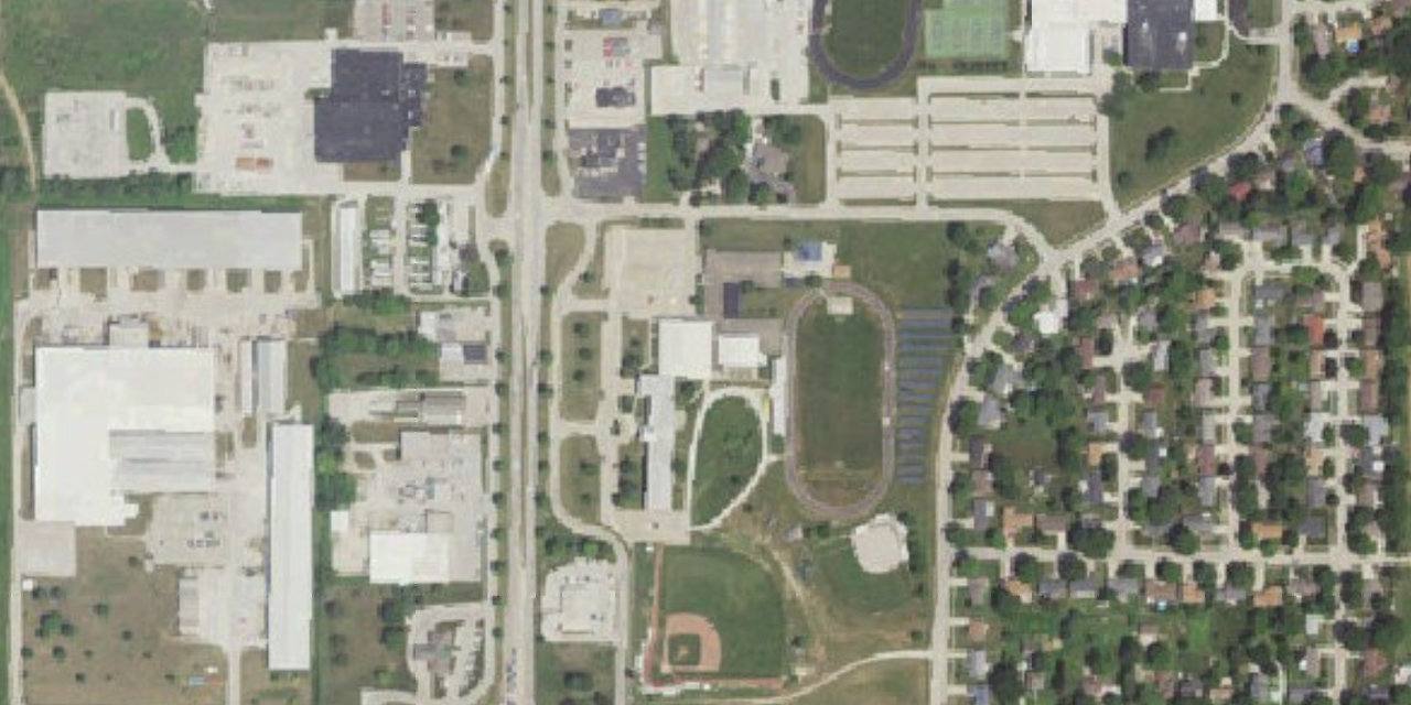 Aerial view of Notre Dame Elementary School