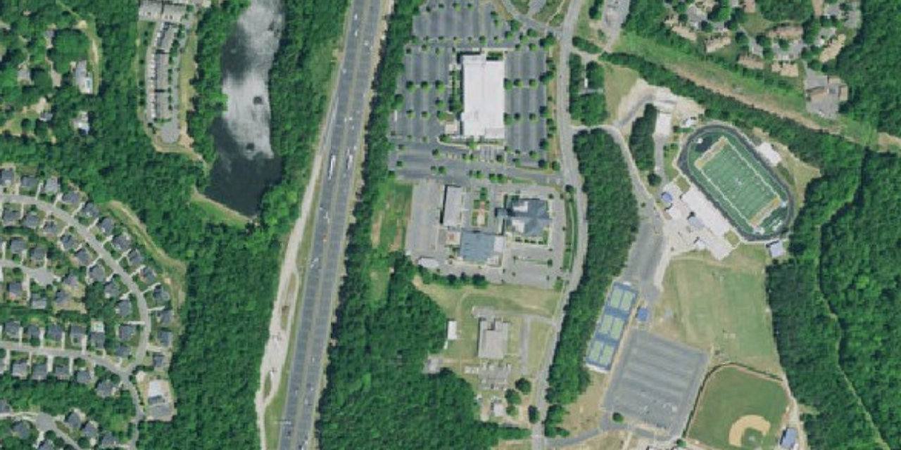 Aerial view of St. Anne's Catholic School