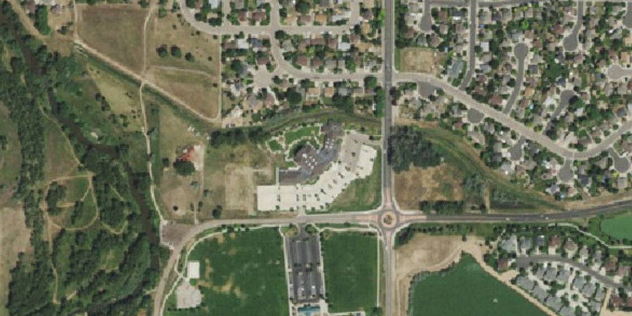 Aerial view of St. John Paul II High School