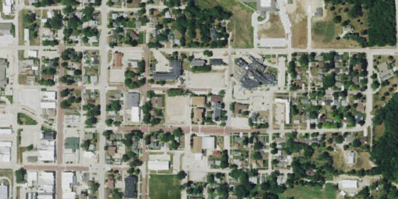 Aerial view of Guardian Angels Central Catholic High School