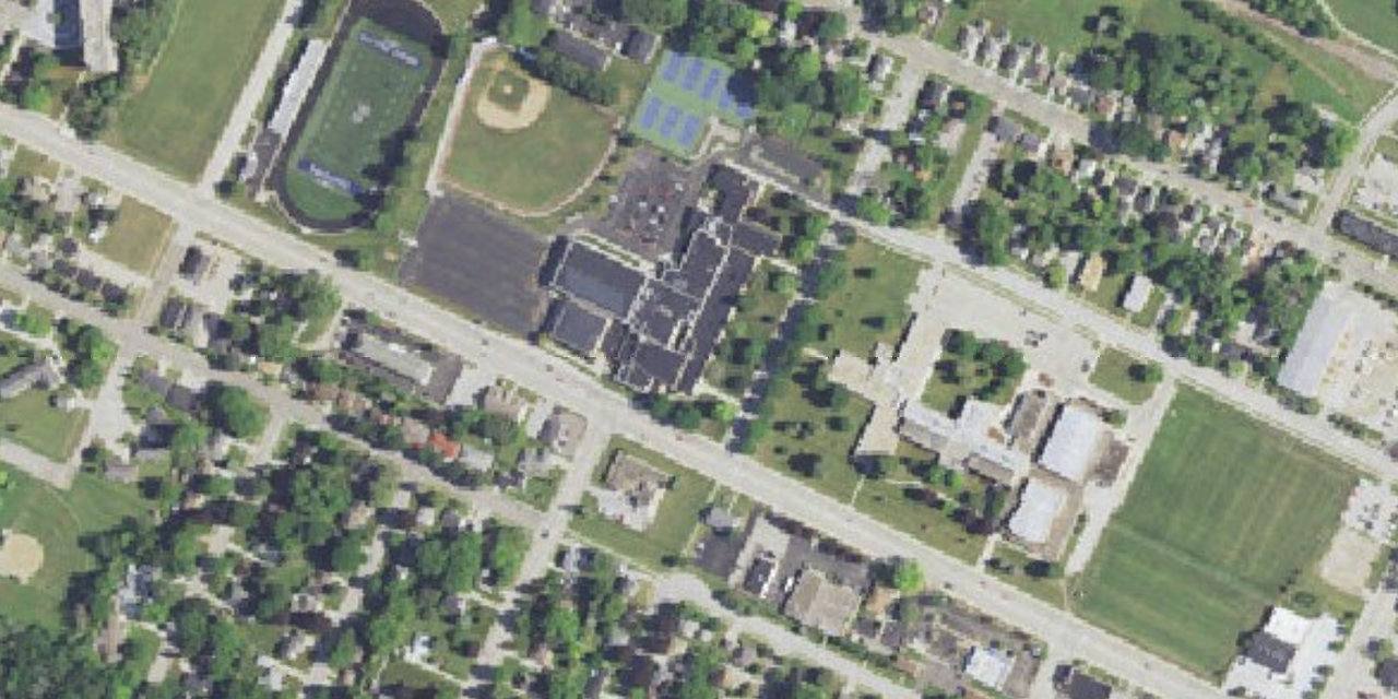 Aerial view of Notre Dame De La Baie Academy
