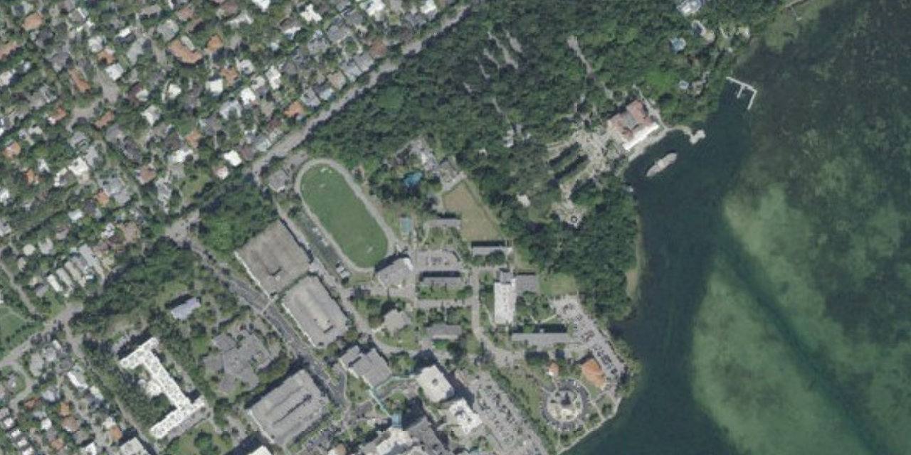 Aerial view of Immaculata-La Salle High School