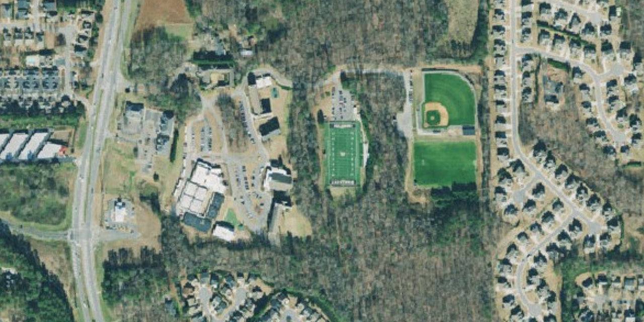 Aerial view of Pinecrest Academy