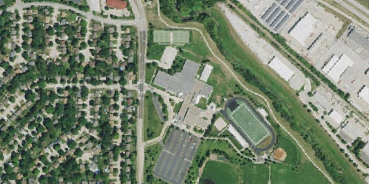 Aerial view of Vj & Angela Skutt Catholic High School