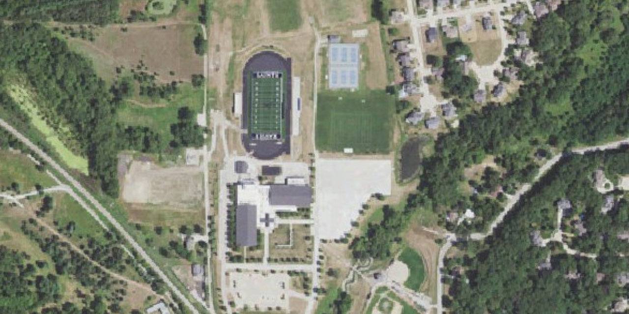 Aerial view of Xavier High School