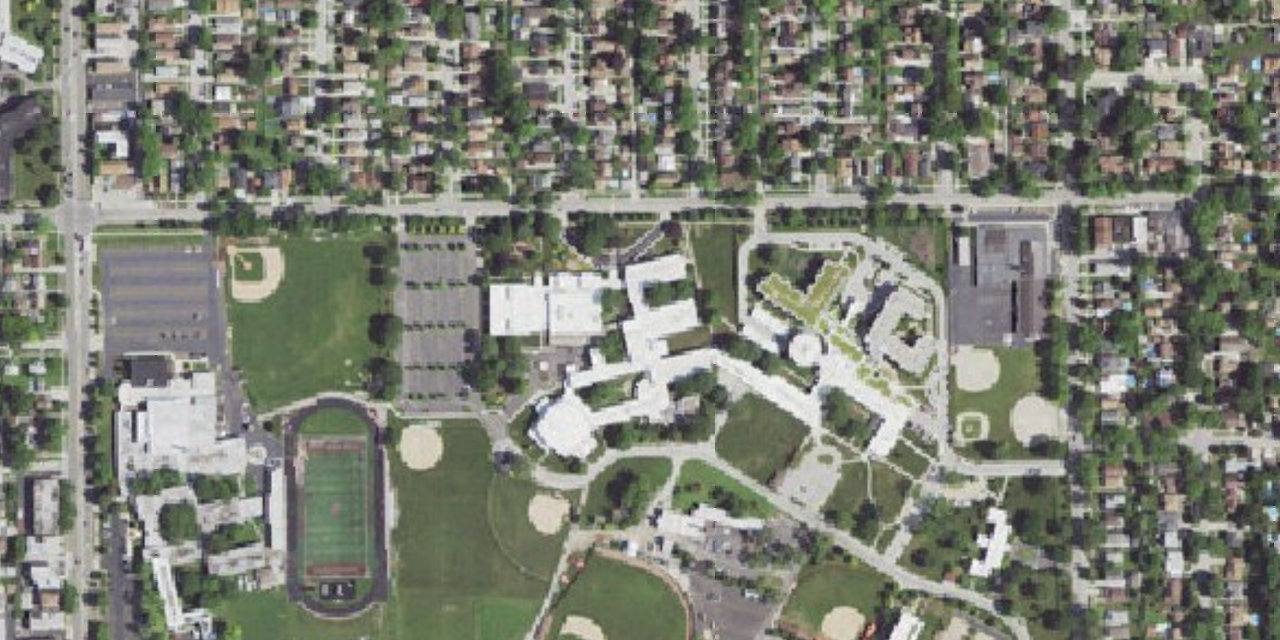 Aerial view of Mother McAuley Liberal Arts High School