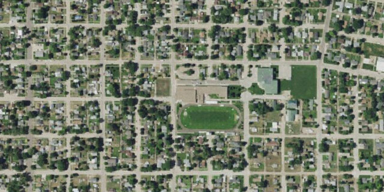 Vista aérea de St. Patrick High School
