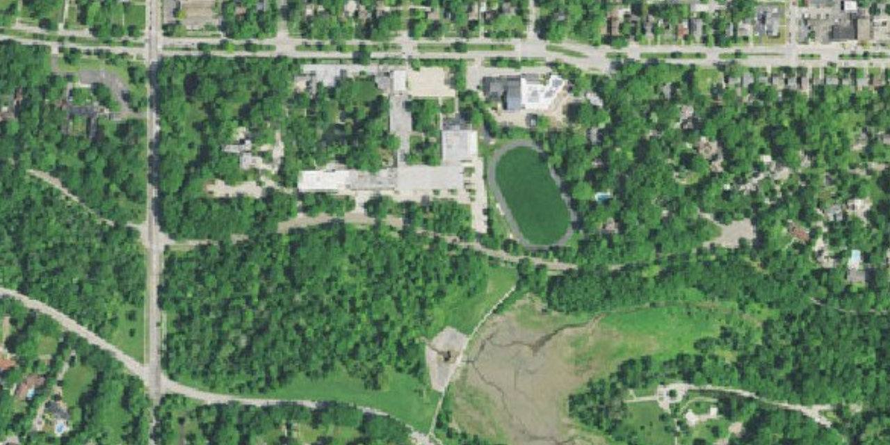 Aerial view of Beaumont High School