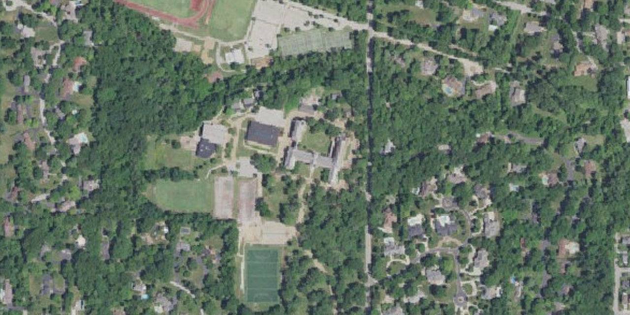 Aerial view of Villa Duchesne Upper and Lower School