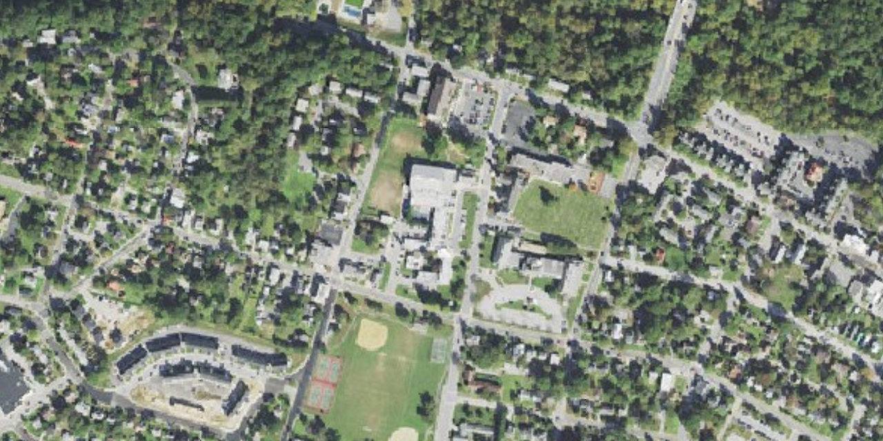 Aerial view of St. Vincent Pallotti High School