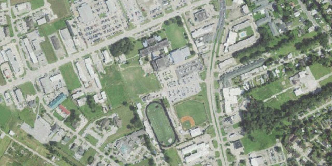 Aerial view of Vandebilt Catholic High School