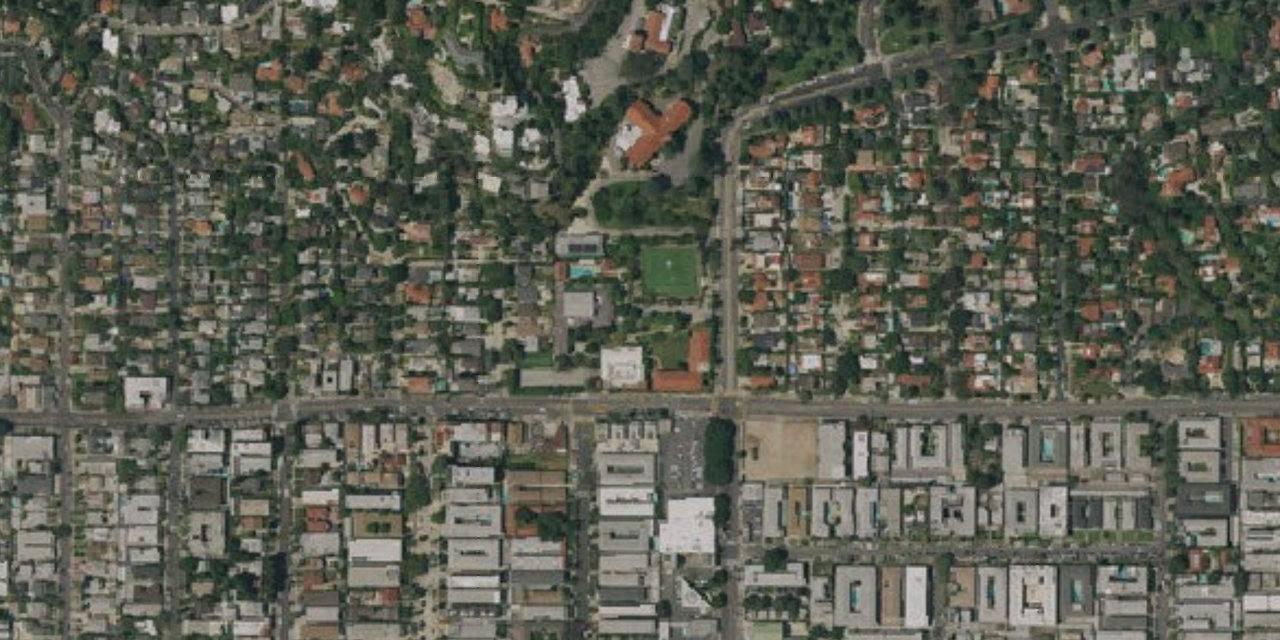 Aerial view of Immaculate Heart Middle and High School