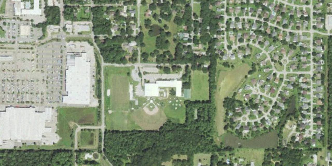 Aerial view of Pope John Paul II Catholic High School