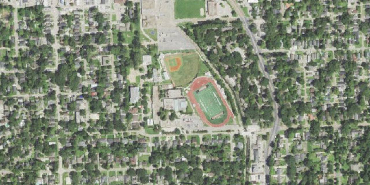 Aerial view of Catholic High School